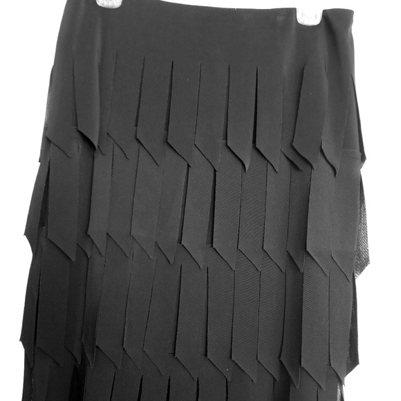 JS Collections Designer Evening Black Skirt - Picture 4 of 8